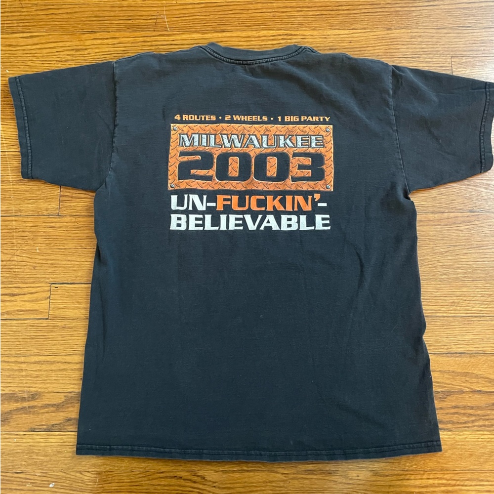 2003 Vintage Y2K FuckenTees Milwaukee Biker Short Sleeve T-Shirt
